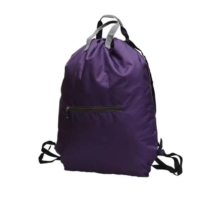 Waterproof Nylon Sports Travel Foldable Drawstring Backpack