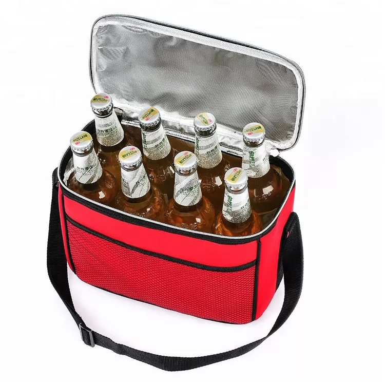 Red 600D Outdoor Travel Frozen Beer Cooler Bag