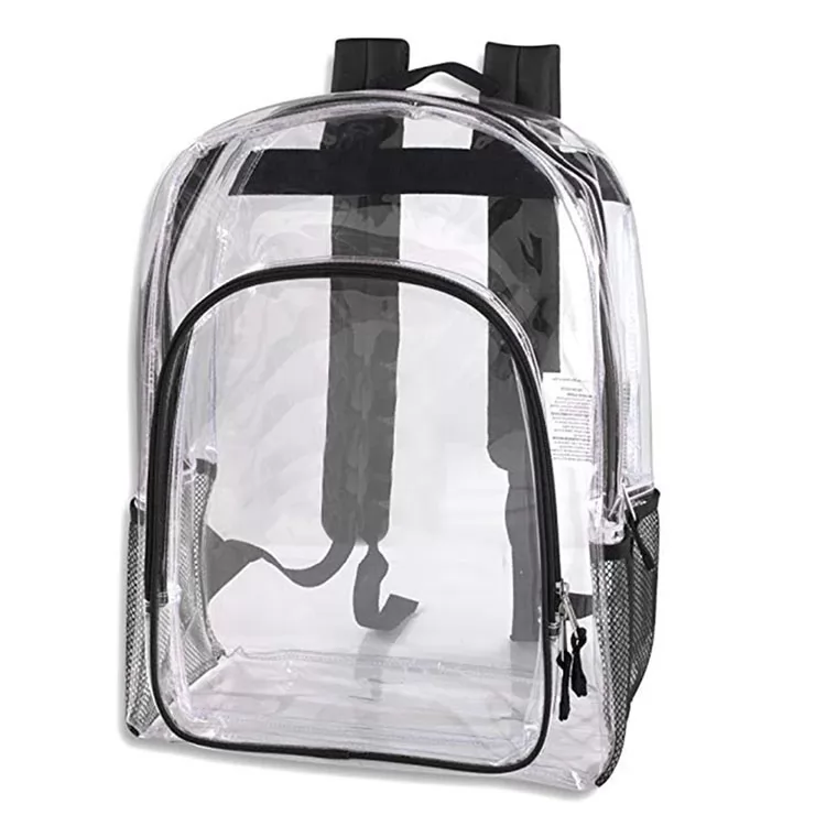 Transparent Casual High School Student PVC Book Bag